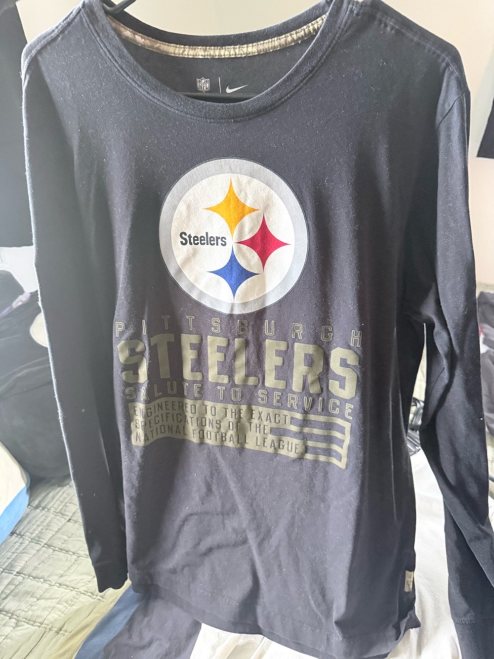 Nike Black Pittsburgh Steelers Dri-Fit Logo Tee